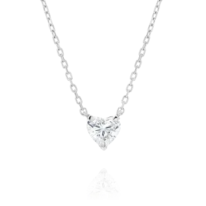 0.4CT HEART DIAMOND PENDANT WHITE GOLD