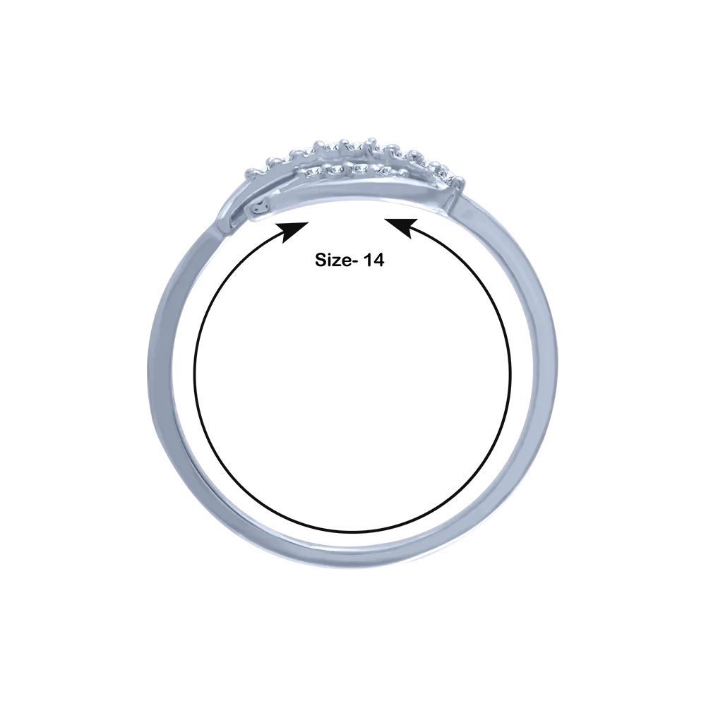 14k (585) White Gold And Diamond Ring For Women