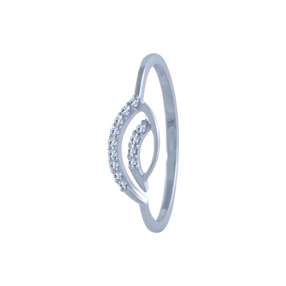 14k (585) White Gold And Diamond Ring For Women
