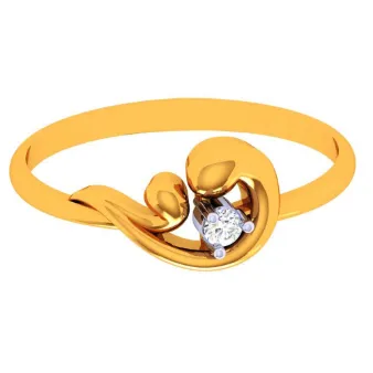 14k Chimeric Style Contemporary Gold Finger Ring