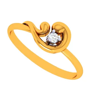 14k Chimeric Style Contemporary Gold Finger Ring