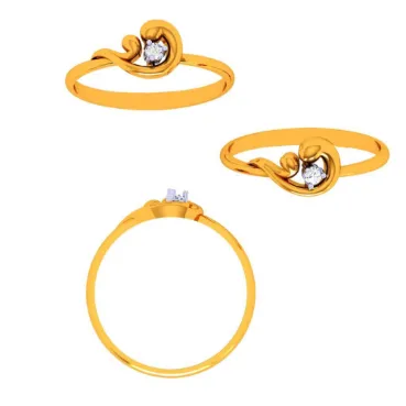 14k Chimeric Style Contemporary Gold Finger Ring