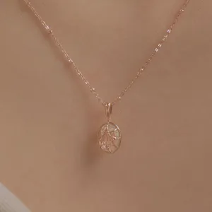 [14K Gold] Shy Rutilated Quartz Necklace