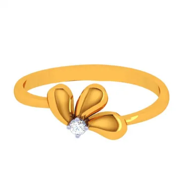 14k Pretty Petal Gold Finger Ring