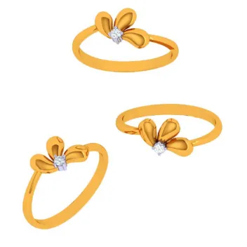 14k Pretty Petal Gold Finger Ring