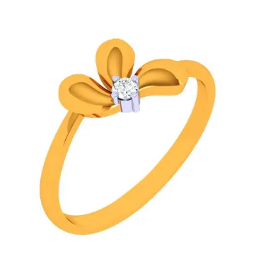14k Pretty Petal Gold Finger Ring