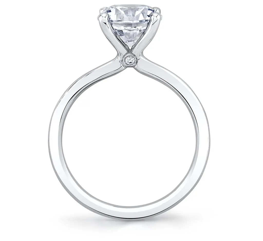 14K White Gold 'Sutton' Peek-A-Boo Solitaire Diamond Engagement Ring