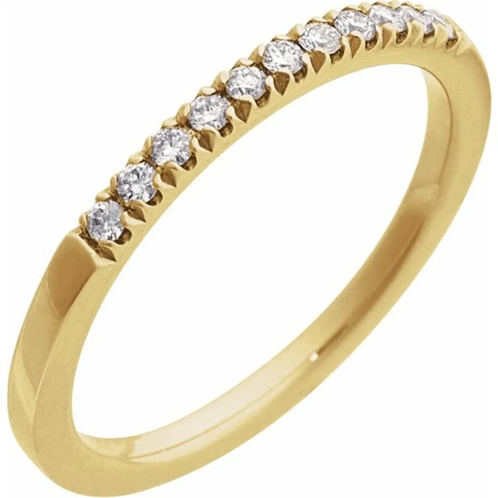 14K Yellow Gold Lab Grown Diamonds Straight Band