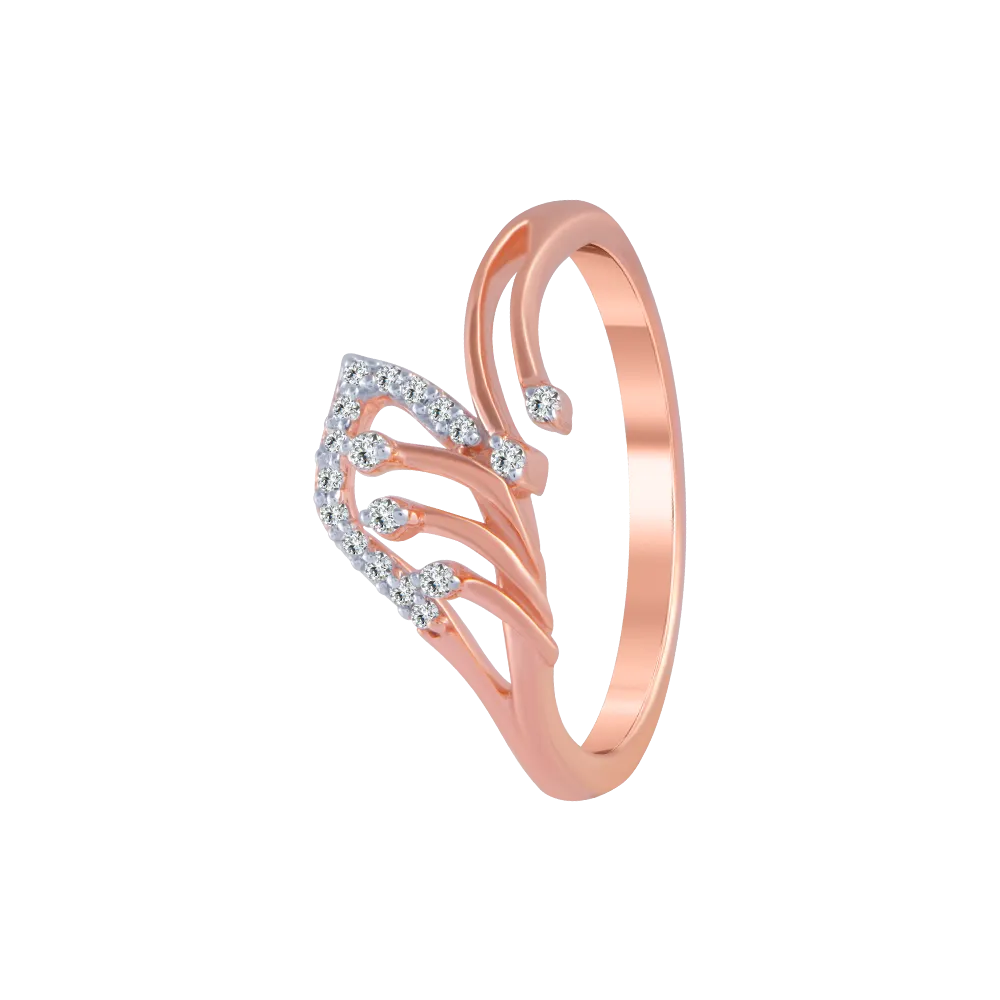 14KT (585) Rose Gold And Diamond Ring For Women