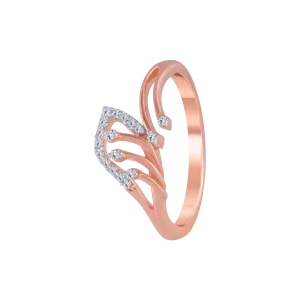 14KT (585) Rose Gold And Diamond Ring For Women