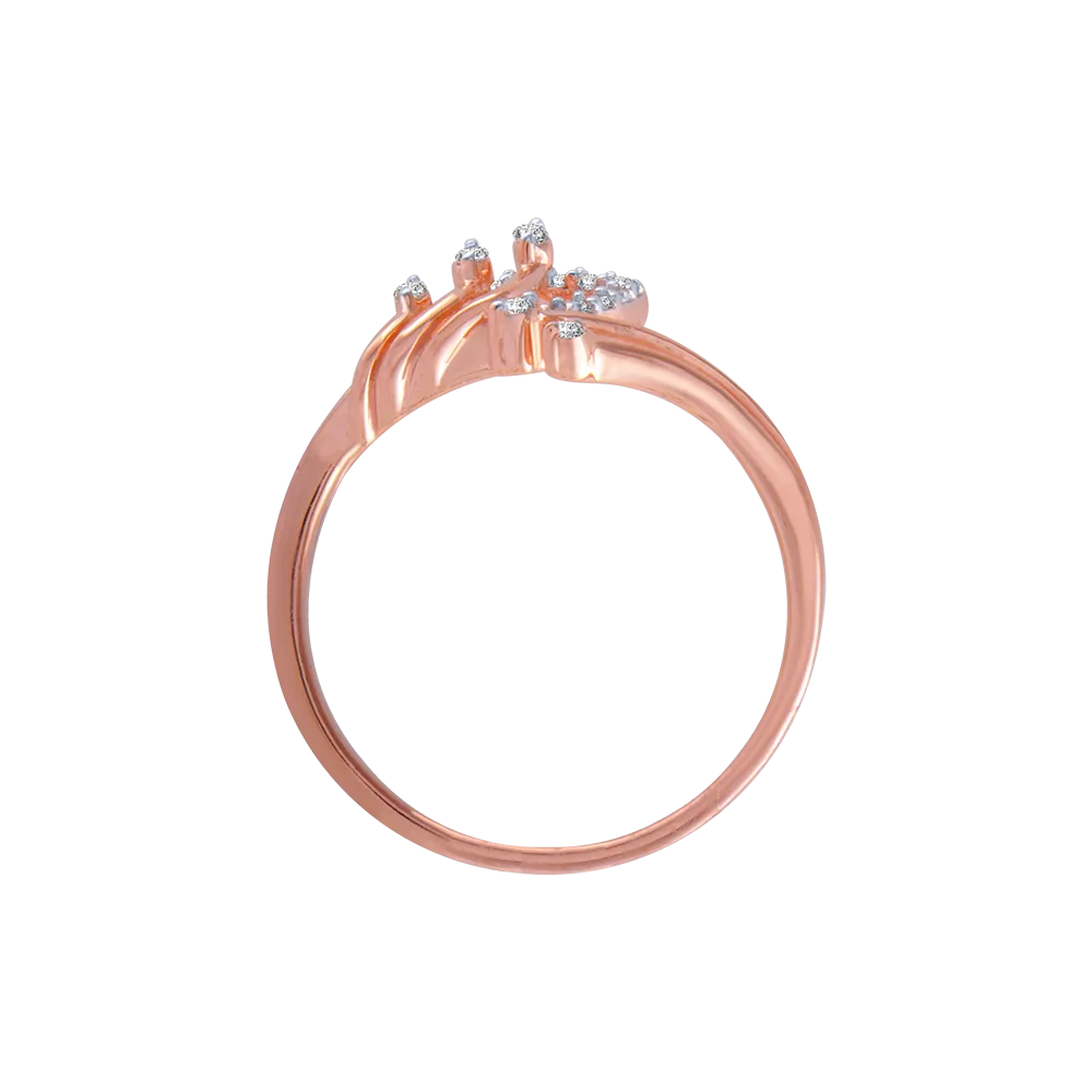 14KT (585) Rose Gold And Diamond Ring For Women