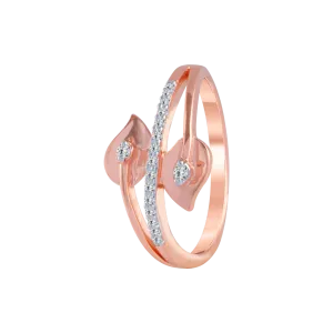 14KT (585) Rose Gold And Diamond Ring For Women