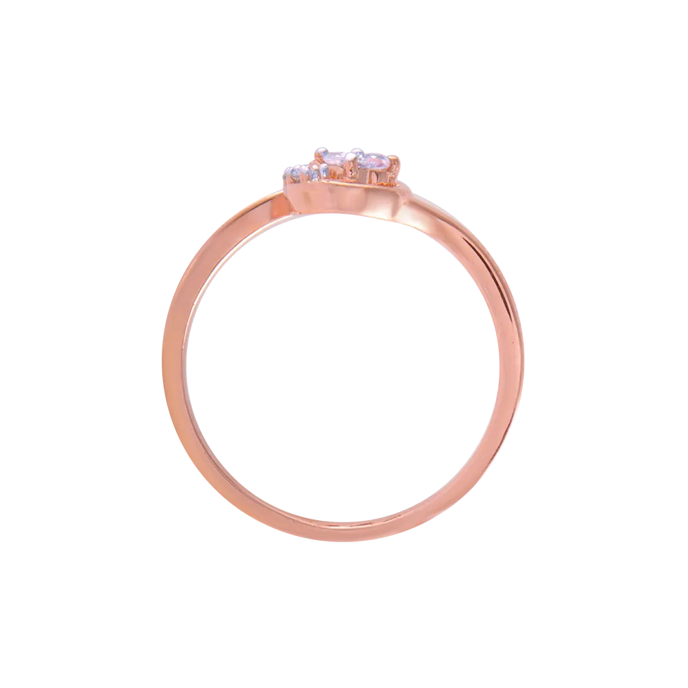 14KT (585) Rose Gold And Diamond Ring For Women