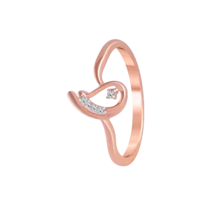 14KT (585) Rose Gold And Diamond Ring For Women