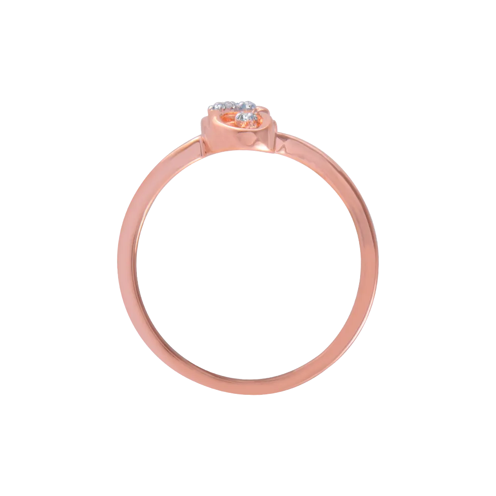 14KT (585) Rose Gold And Diamond Ring For Women
