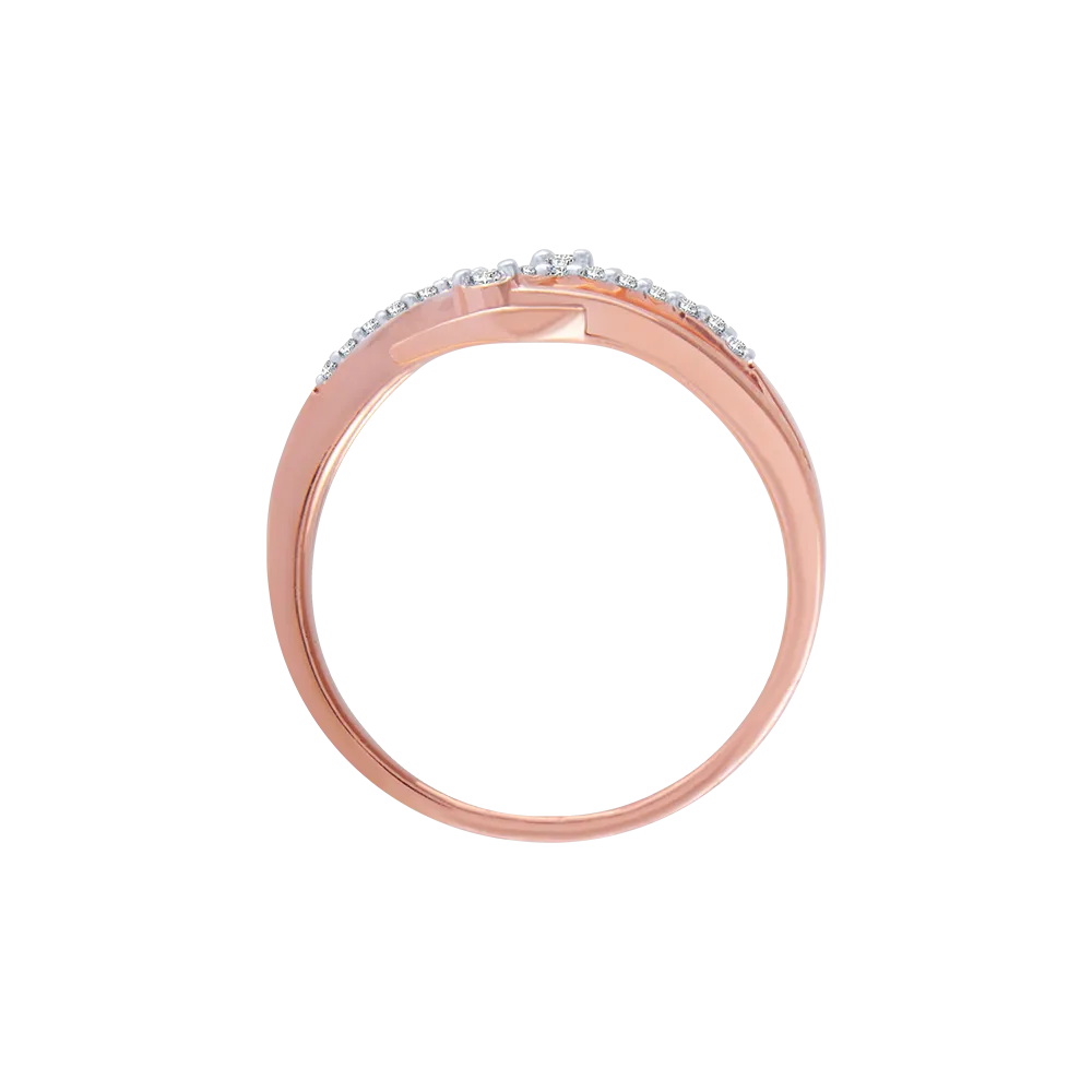 14KT (585) Rose Gold And Diamond Ring For Women