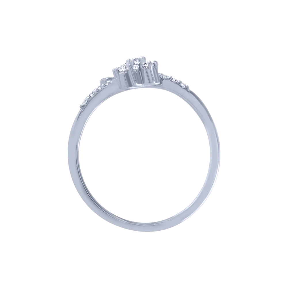 14KT (585) White Gold And Diamond Ring For Women