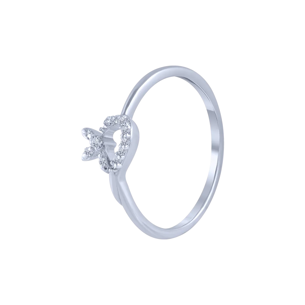 14KT (585) White Gold And Diamond Ring For Women