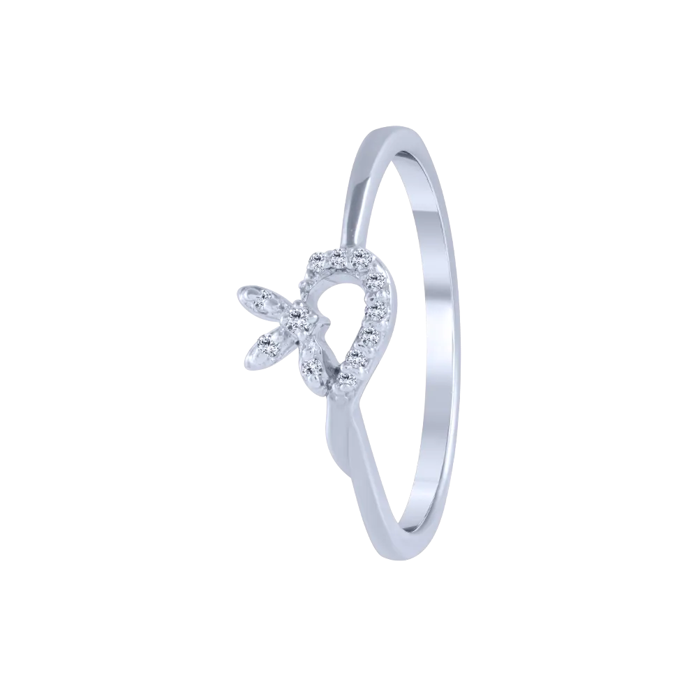 14KT (585) White Gold And Diamond Ring For Women