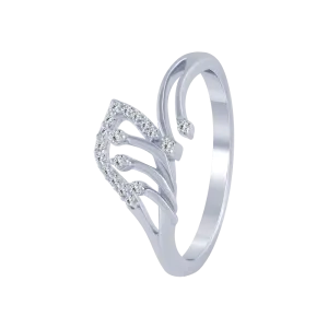 14KT (585) White Gold And Diamond Ring For Women