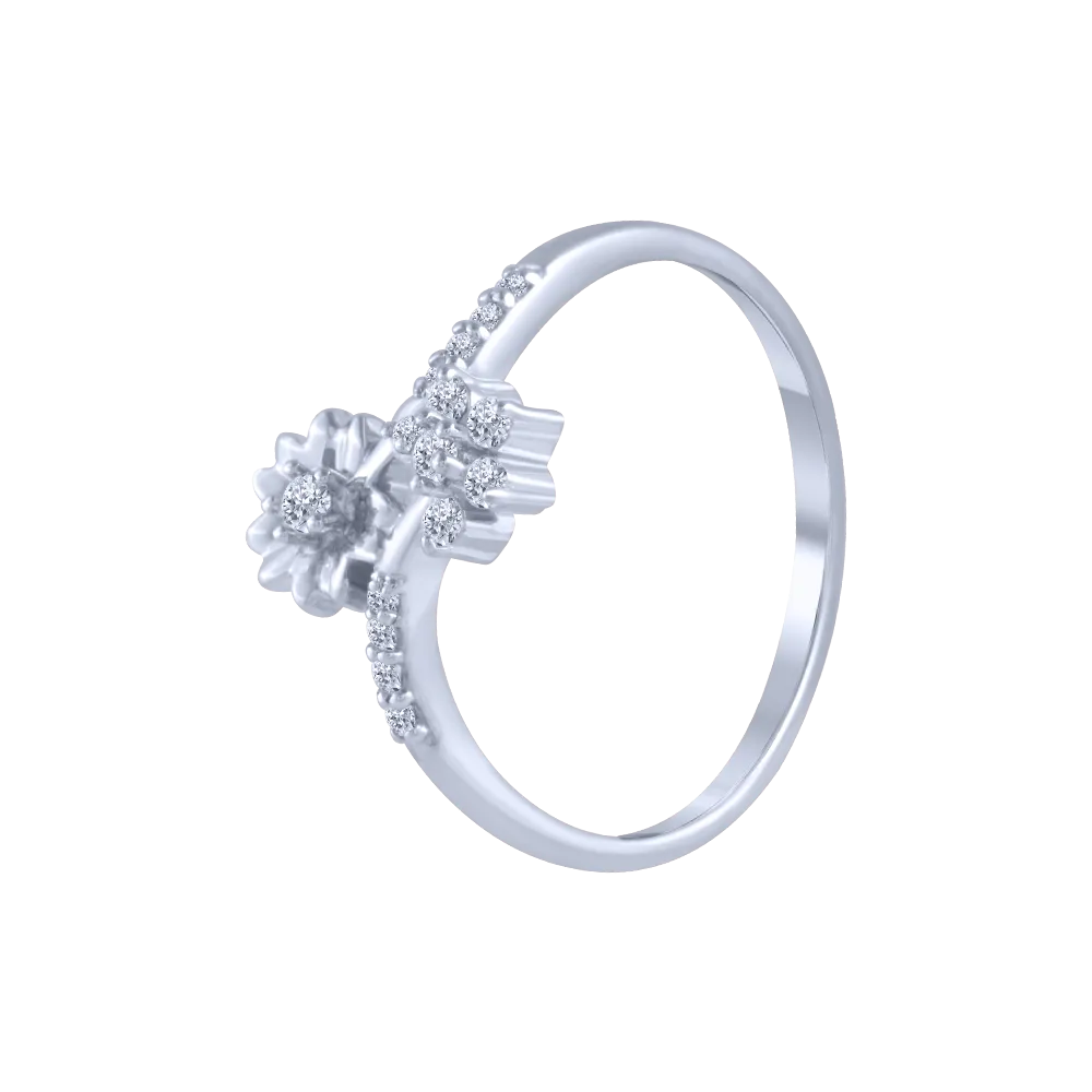 14KT (585) White Gold And Diamond Ring For Women
