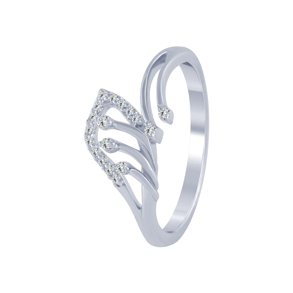 14KT (585) White Gold And Diamond Ring For Women