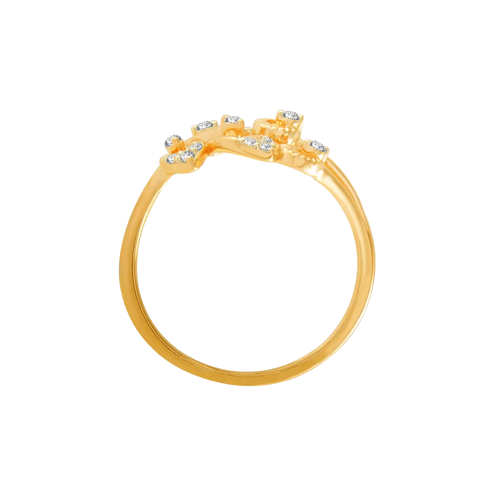 14KT (585) Yellow Gold And Diamond Ring For Women