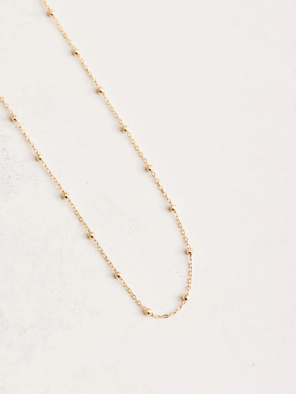 1.7 mm Faceted Beads Chain Necklace