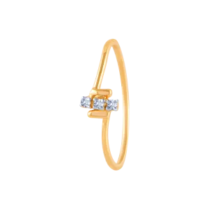 18k (750) Yellow Gold And Diamond Ring For Women