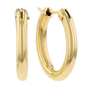 18K YELLOW DESINGER GOLD LARGE OVAL THE PERFECT HOOP? EARRINGS