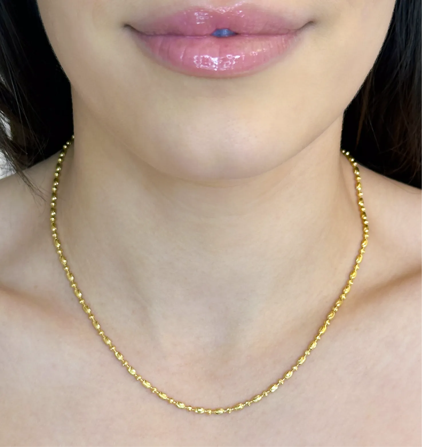 18k/925 Vermeil Sparkle Cut Ball Necklace