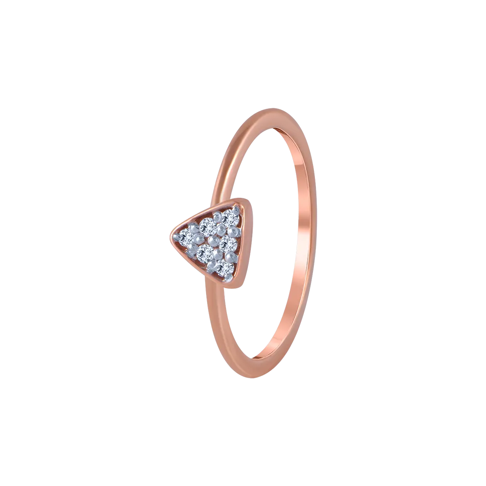 18KT (750) Rose Gold And Diamond Ring For Women
