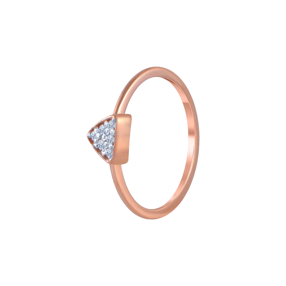 18KT (750) Rose Gold And Diamond Ring For Women