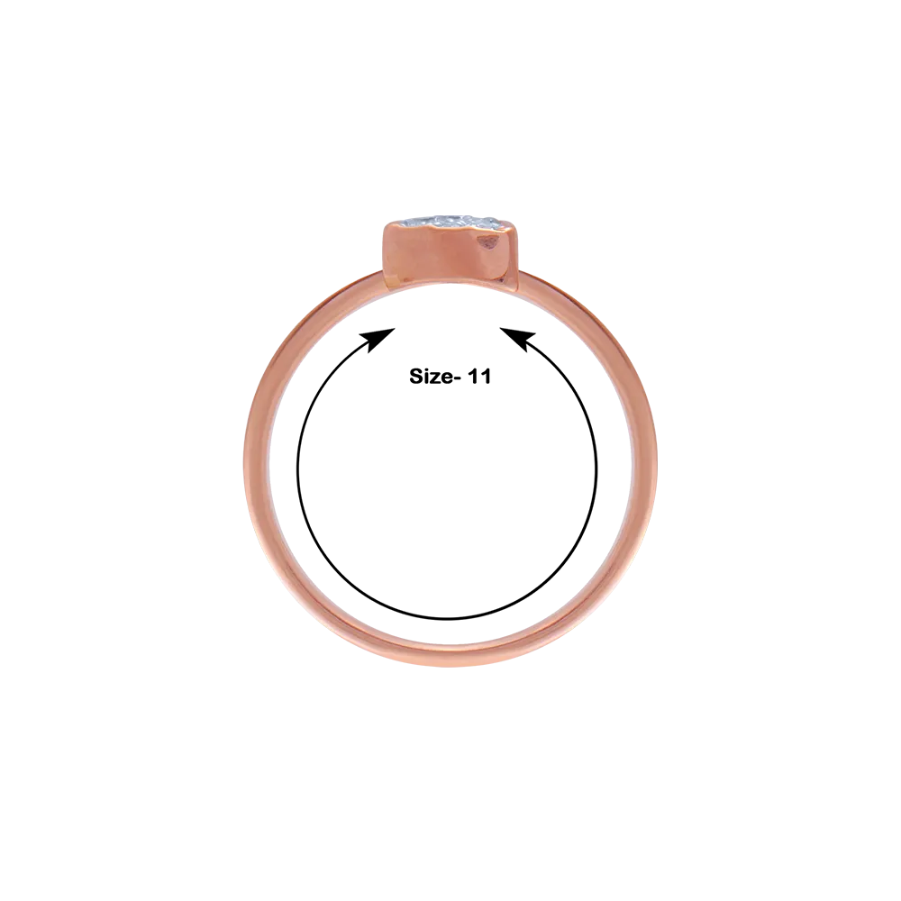18KT (750) Rose Gold And Diamond Ring For Women