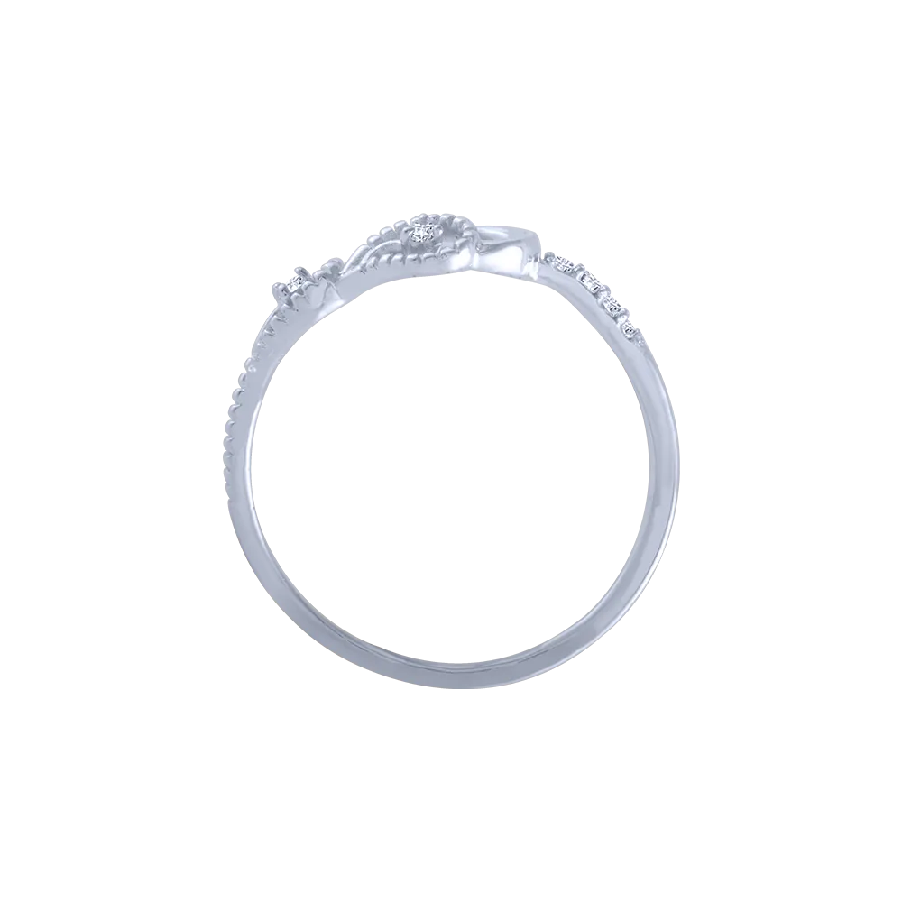 18KT (750) White Gold And Diamond Ring For Women