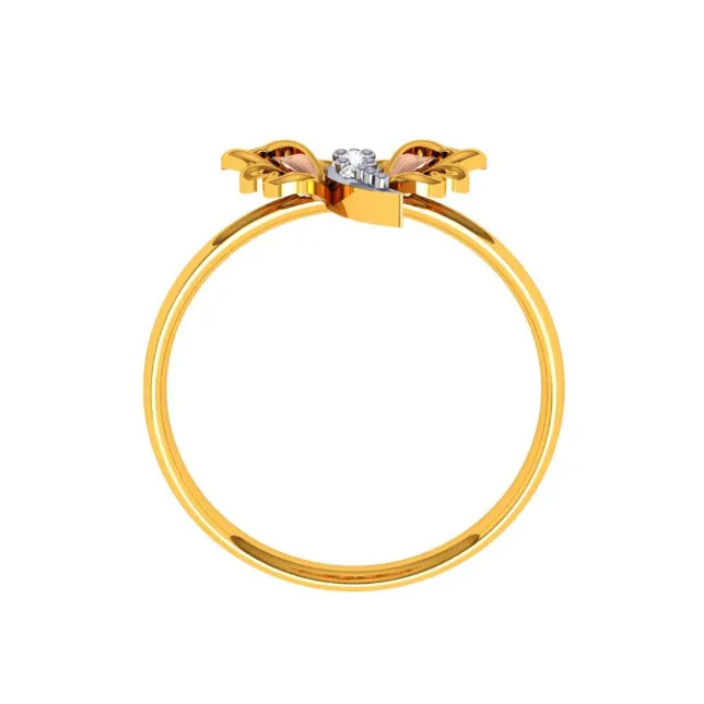 18KT (750) Yellow Gold And Diamond Ring For Women