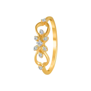 18KT (750) Yellow Gold And Diamond Ring For Women