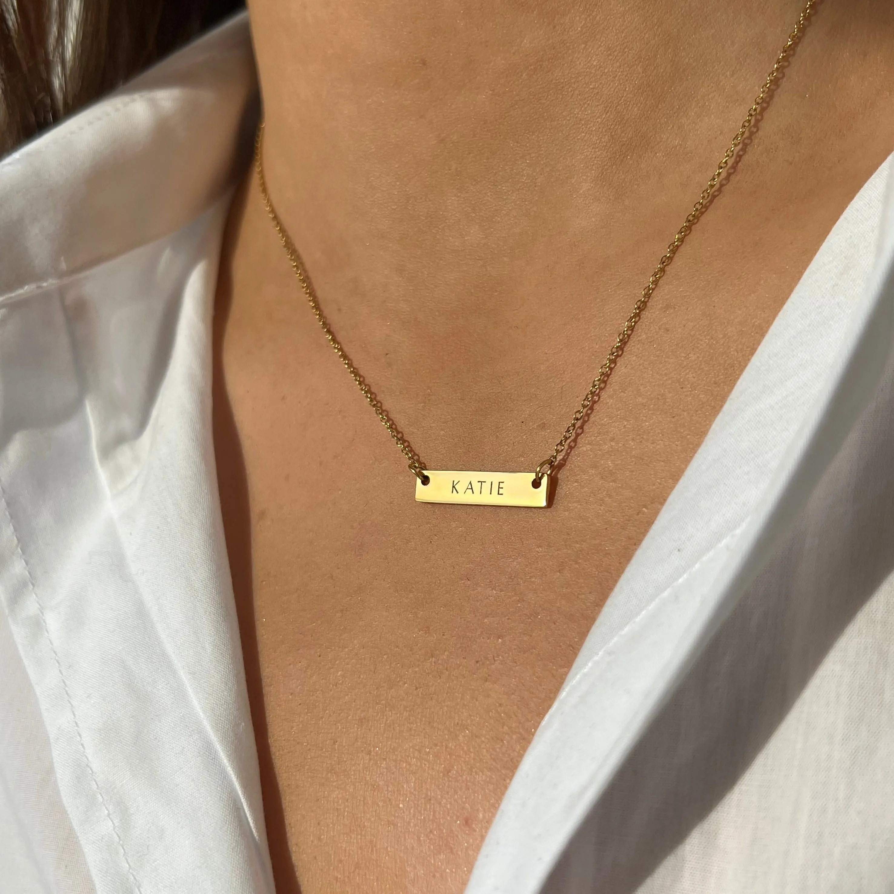 2cm Precious Letter Bar in Gold