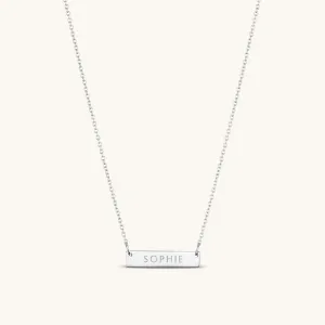 2cm Precious Letter Bar in Silver