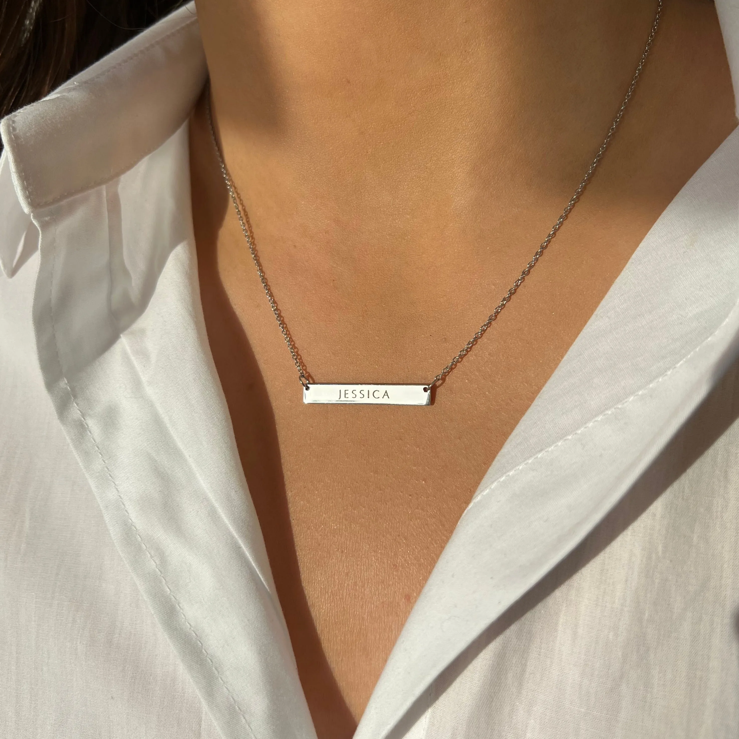 3cm Precious Letter Bar in Silver