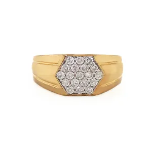 9K Yellow Gold 0.50ct Diamond Ring