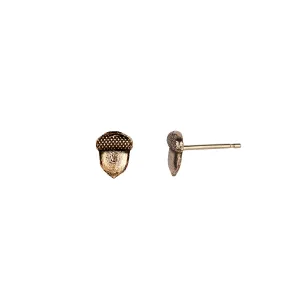 Acorn 14K Gold Symbol Stud