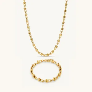 Allure Necklace & Allure Bracelet Set Gold
