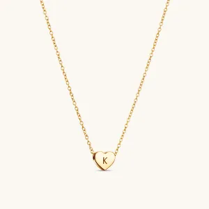 Amo Heart Necklace in Gold