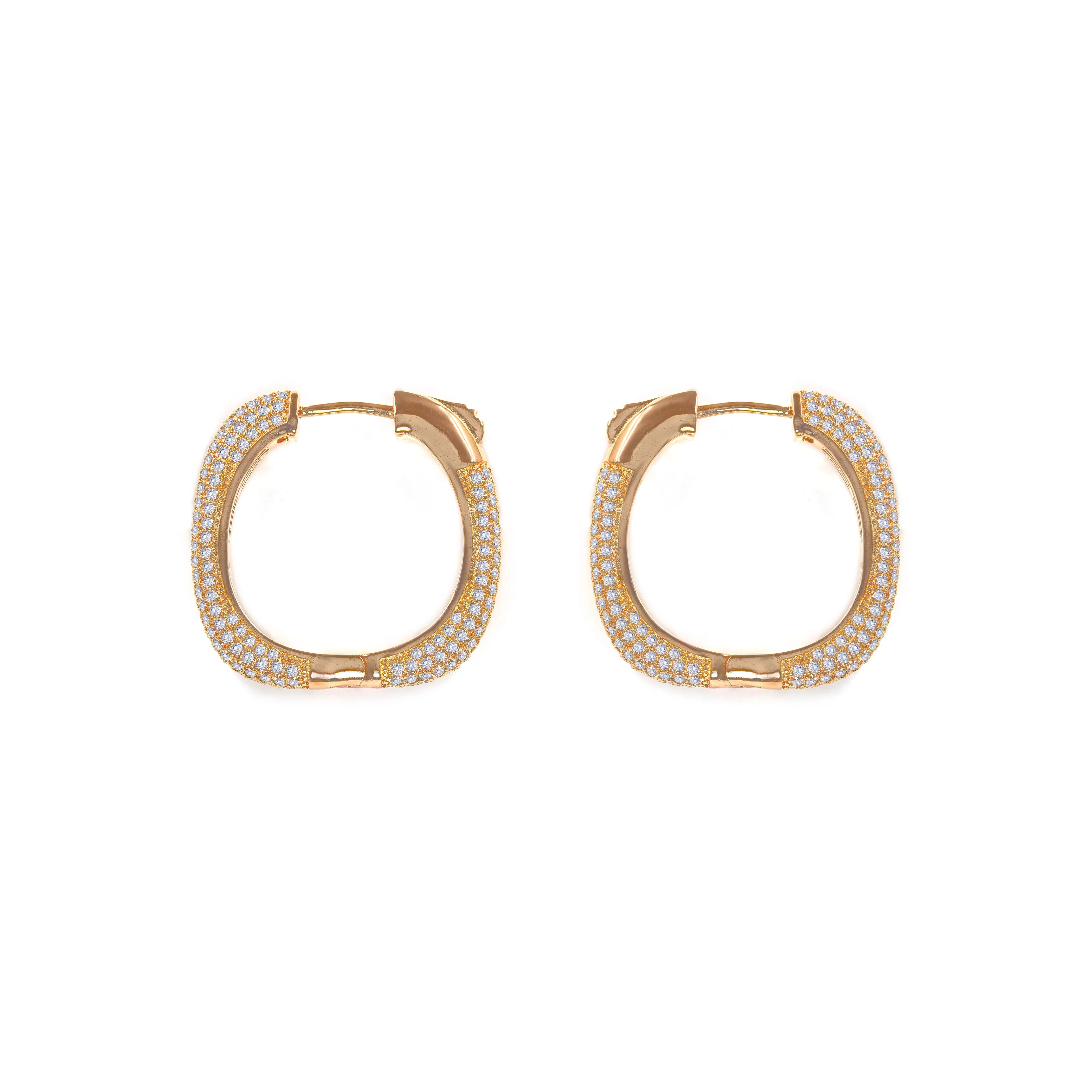 Amore Pave Hoop Earrings