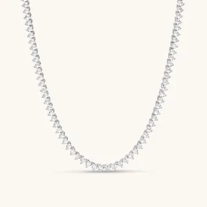Amore Tennis Necklace In Silver