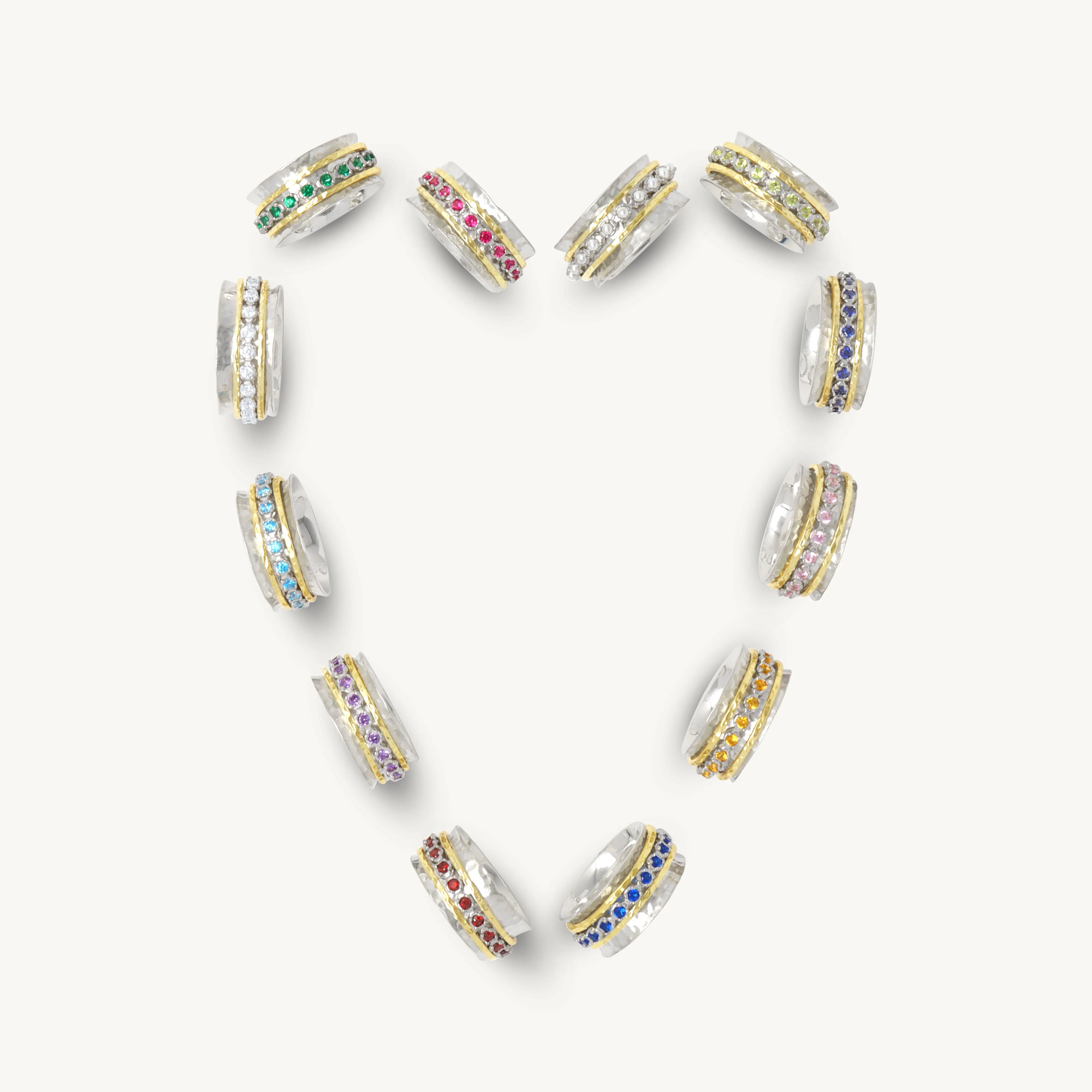 Aria Birthstone Spinner Ring  - December
