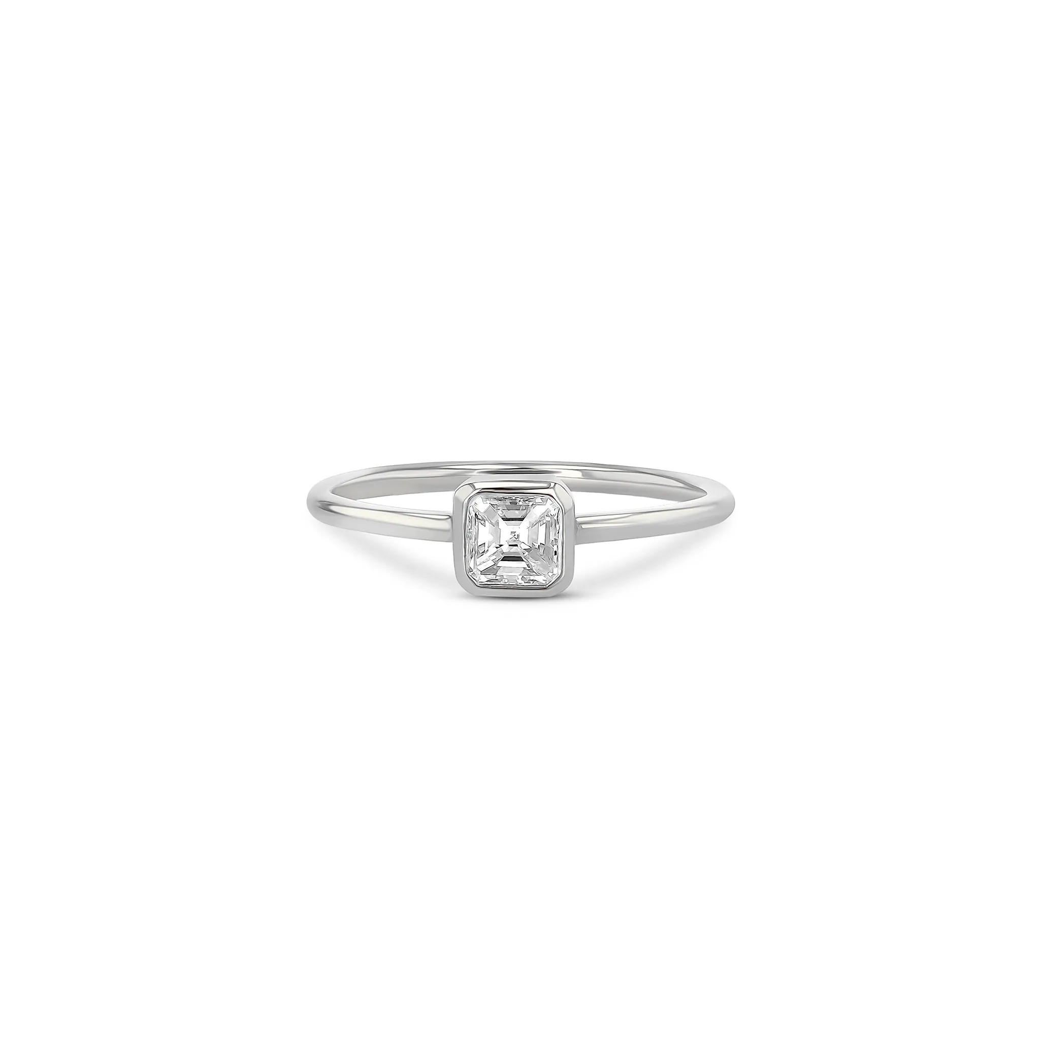 Asscher Diamond Stacker Ring