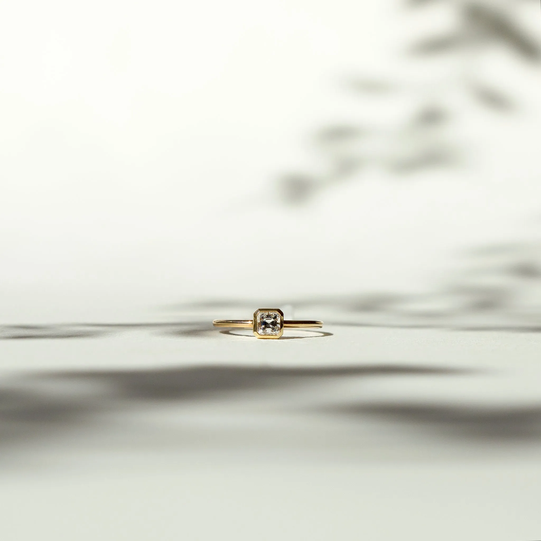 Asscher Diamond Stacker Ring