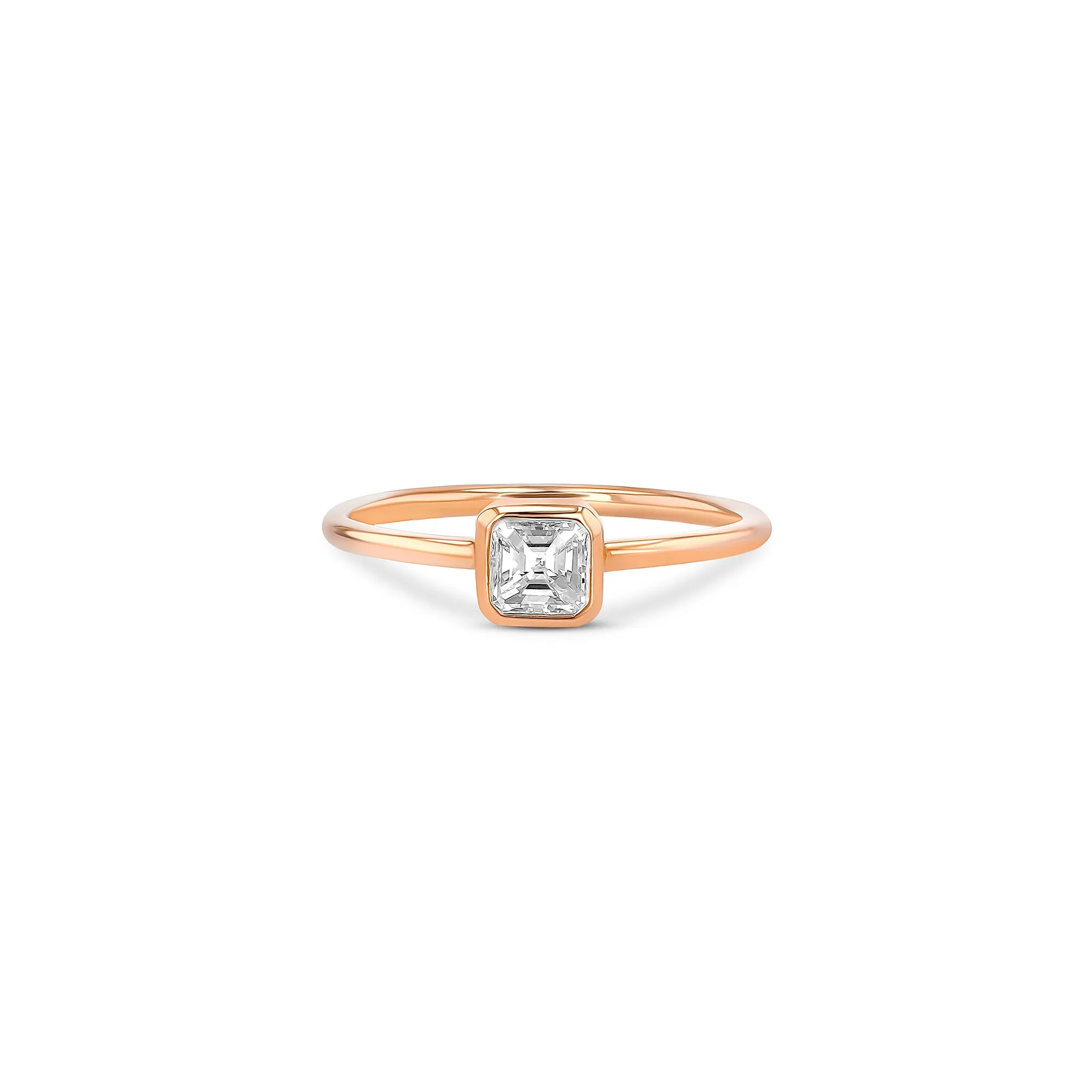 Asscher Diamond Stacker Ring
